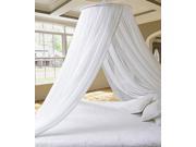 Stunning DREAMMA White Round Bed Canopy Mosquito Net Princess Bedroom Décor Mesh Elegant Bed Canapy High Quality Insect Net Mosquito Repeller Gauze Curtain Cove