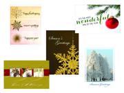 Holiday Greeting Card Assortment VP1503. Business Greeting Cards Featuring 5 Different Holiday Greeting Cards. Box Set Has 25 Greeting Cards and 26 White with