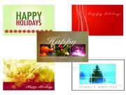 Holiday Greeting Card Assortment VP1504. Business Greeting Cards Featuring 5 Different Holiday Greeting Cards. Box Set Has 25 Greeting Cards and 26 White with