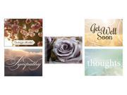 Sympathy and Get Well Greeting Card Assortment VP1604. Business Greeting Cards Featuring Two Get Well and Three Sympathy Cards. Box Set Has 25 Greeting Cards