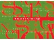 Holiday Greeting Cards H1120. Business Greeting Card with Season s Greetings Printed Several Times. Box Set Has 25 Greeting Cards and 26 White with Red Foil L