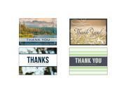 Thank You Greeting Card Assortment VP1605. Business Greeting Cards Featuring Four Different Thank You Greeting Cards. Box Set Has 25 Greeting Cards and 26 Bri