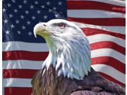 July 4th Greeting Cards Patriotic Eagle PE100. Business Greeting Card with an Image of a Bald Eagle in Front of the American Flag. Box Set has 25 Greeting C