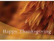 Thanksgiving Greeting Cards TH8001. Business Greeting Card Featuring Wisps of Amber Wheat. Box Set Has 25 Greeting Cards and 26 White with Gold Foil Lined Env