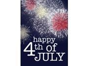 July 4th Greeting Cards Fireworks JF1503. Business Greeting Card with Colorful Fireworks. Box Set has 25 Greeting Cards and 26 Red Colored Envelopes.
