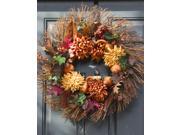 Thanksgiving Greeting Cards Thankful Greetings TG100. Business Greeting Card Featuring an Autumn Wreath On a Front Door. Box Set has 25 Greeting Cards and 2
