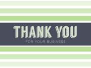 Thank You Greeting Cards T1604. Business Greeting Card Featuring a Thank You Message Within a Green Stripe Background. Box Set Has 25 Greeting Cards and 26 Br