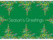 Holiday Greeting Cards H1108. Business Greeting Card with Season s Greetings and Colorful Holiday Trees. Box Set Has 25 Greeting Cards and 26 White with Gold