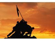 Memorial Day Greeting Cards Uncommon Valor UV100. Business Greeting Card with an Image of the Iwo Jima Memorial in the Sunset Light. Box Set has 25 Greeting