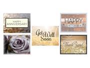 Greeting Card Assortment VP1608. Business Greeting Cards Featuring Anniversary Birthday Thank You Sympathy and Get Well Cards. Box Set Has 25 Greeting Card