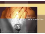 Thank You Greeting Cards K7005. Business Greeting Card Featuring a Light Bulb and Business Thank You. Box Set Has 25 Greeting Cards and 26 Bright White Envelo