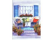 July 4th Greeting Cards On the Porch OTP100. Business Greeting Card with an Image of a Patriotic Front Porch of a House. Box Set has 25 Greeting Cards and 2
