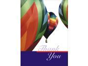 Thank You Greeting Cards T7004. Business Greeting Card Featuring Colorful Balloons and a Thank You Message. Box Set Has 25 Greeting Cards and 26 Bright White
