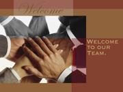 Welcome Greeting Cards W7001. Business Greeting Card Featuring Many Hands Symbolizing Teamwork and a Welcome Message. Box Set Has 25 Greeting Cards and 26 Bri