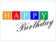 Birthday Greeting Cards Birthday Blocks BDB100. Business Greeting Card with Happy Birthday Spelled in Script and Colorful Blocks. Box Set has 25 Greeting Ca