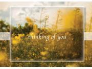 Sympathy Greeting Cards S1701. Business Greeting Card Featuring a Sunny Field of Wheat and Flowers and a Thinking Of You Message. Box Set Has 25 Greeting Card