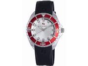 Calibre Men s SC 4S2 04 001.4 Sea Knight Red Bezel Luminous Black Rubber Date Wristwatch