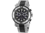 Calibre Men s SC 5H2 04 007 Hawk Chrono Chronograph Black Dial Two Tone Stainless Steel Date Wristwatch