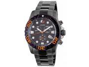 Calibre Men s SC 5A2 13 079 Akron Chronograph Luminous Black Dial Black IP Stainless Steel Wristwatch