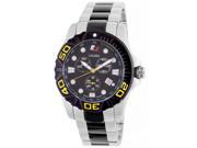 Calibre Men s SC 5A2 04 002 Akron Chronograph Luminous Black Dial Two Tone Steel Date Wristwatch