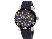 Calibre Men s SC 4A2 04 002 Akron Chronograph Black Dial Luminous Black Rubber Date Wristwatch