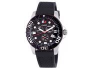 Calibre Men s SC 4A2 04 007 Akron Chronograph Black Dial Luminous Black Rubber Date Wristwatch
