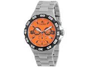 Calibre Men s SC 5L2 04 079 Lancer Chronograph Unidirectional Bezel Luminous Orange Dial Stainless Steel Date Wristwatch