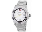 Calibre Men s SC 5A1 04 001 Akron Luminous White Dial Stainless Steel Date Wristwatch