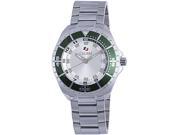Calibre Men s SC 5S2 04 001.6 Sea Knight Green Aluminum Rotating Bezel Luminous Silver Dial Stainless Steel Date Wristwatch