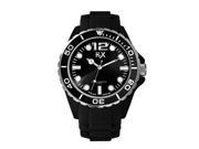 Haurex Men s SN382UN1 Reef Luminous Black Dial Black Rubber Wristwatch