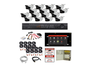 MX16HBC 6TB 16CH 3MP HD TVI ALL IN ONE COMBO 16CH HYBRID DVR 16pcs 3MP TVI MOTORIZED BULLETS POWER AND CABLES