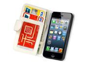 TRIXES iPhone 5 Leather Flip Card Slot Case Cover Pouch Wallet Holder