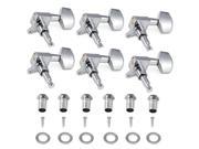 TRIXES 6 Guitar String Chrome Tuning Pegs Silver Machine Heads Acoustic electric