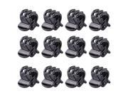 TRIXES 12Pc Stylish Mini Black Hair Claws Clips Pins Clamps