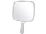 TRIXES Large White Handheld Hairdressers Mirror