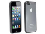 TRIXES Black iPhone 5 Case TPU Bumper Frame Hard Matte Frosted Back Shell Cover