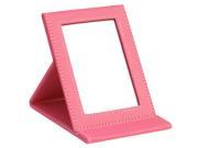 TRIXES Pink Faux Leather Folding Mirror