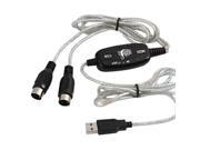 DIGIFLEX USB Midi Cable Lead Adaptor for Musical Keyboard to PC Laptop XP Vista Win 7 Mac