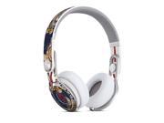 Gold and Navy Blue Floral Design Skin for Apple Beats By Dre Mixr Headphones