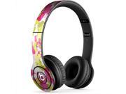 Purple and Highlighter Green Impressionist Flowers Skin for Apple Beats By Dre Studio Original Headphones