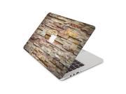 Four Sided Light Brown Stone Wall Skin 15 Inch Apple MacBook With Retina Display Complete Coverage Top Bottom Inside Decal Sticker