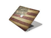 Colored Pencil American Flag Sketched Onto Drawing Board Skin for the 12 Inch Apple MacBook Top Lid and Bottom Decal Sticker