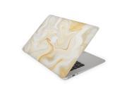 Creamy Beige Swirls Skin 12 Inch Apple MacBook Complete Coverage Top Bottom Inside Decal Sticker