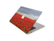 Bright Red Tulips Stretching Across Horizon Skin for the 13 Inch Apple MacBook Air Top Lid and Bottom Decal Sticker