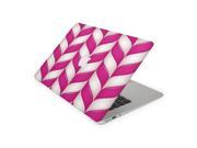 Pink and White Woven Strands Skin 11 Inch Apple MacBook Air Complete Coverage Top Bottom Inside Decal Sticker
