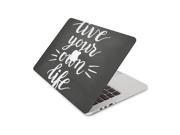 Chalkboard Live Your Own Life Skin 15 Inch Apple MacBook Pro Without Retina Display Top Lid and Bottom Decal Sticker