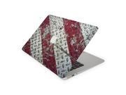 Grungy Vintage Red and White Diamond Plate Skin for the 13 Inch Apple MacBook Air Top Lid Only Decal Sticker