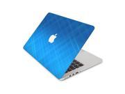 Blue Textured Crosshatch Skin 15 Inch Apple MacBook With Retina Display Complete Coverage Top Bottom Inside Decal Sticker