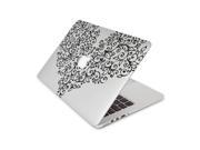 Black Heart Shaped Twig Swirl Skin 13 Inch Apple MacBook Pro With Retina Display Top Lid and Bottom Decal Sticker