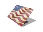 American Flag With Cream Broken Pigments Skin for the 11 Inch Apple MacBook Air Top Lid and Bottom Decal Sticker